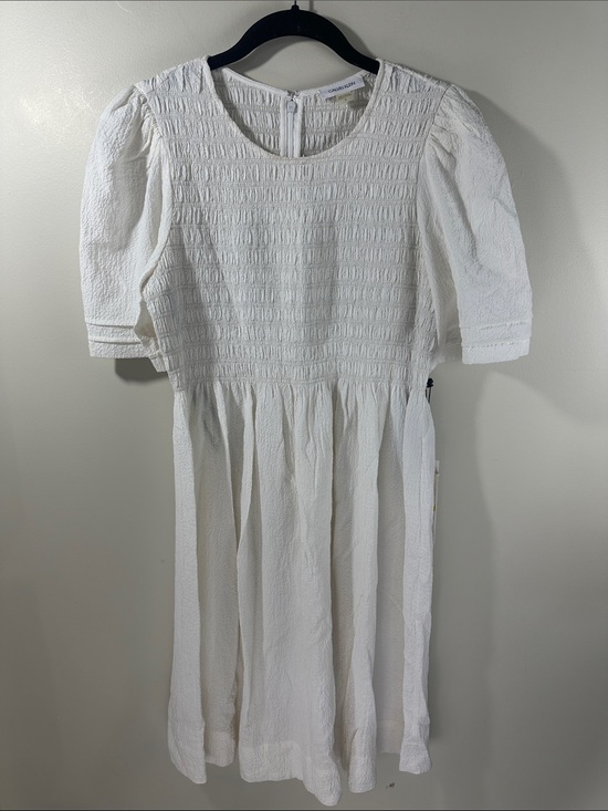 Calvin Klein Other - NWT Calvin Klein White Smocked Bodice Puff Short Sleeve Dress size 6